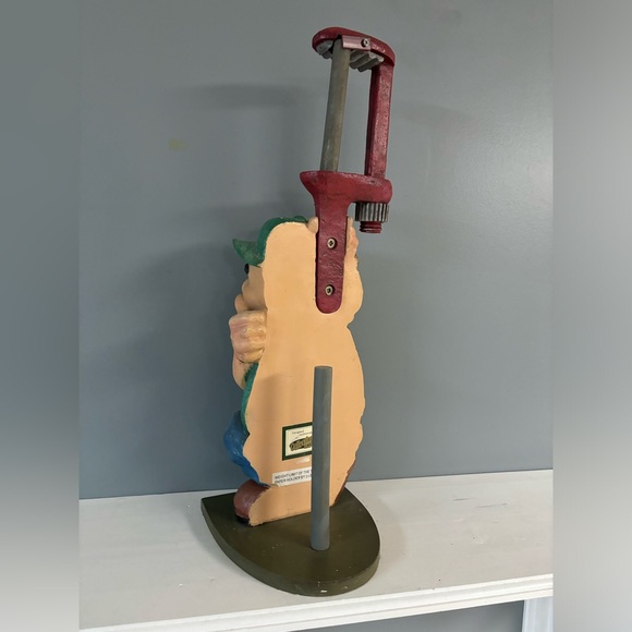 {Collections etc} A-1 Plumbing 1-555-EZ-Flush Plumber Wrench Toilet Paper Holder - Picture 2 of 4